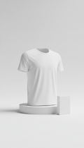 T-shirt col rond blanc pur