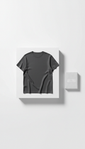 T-shirt noir graphite coton-soie