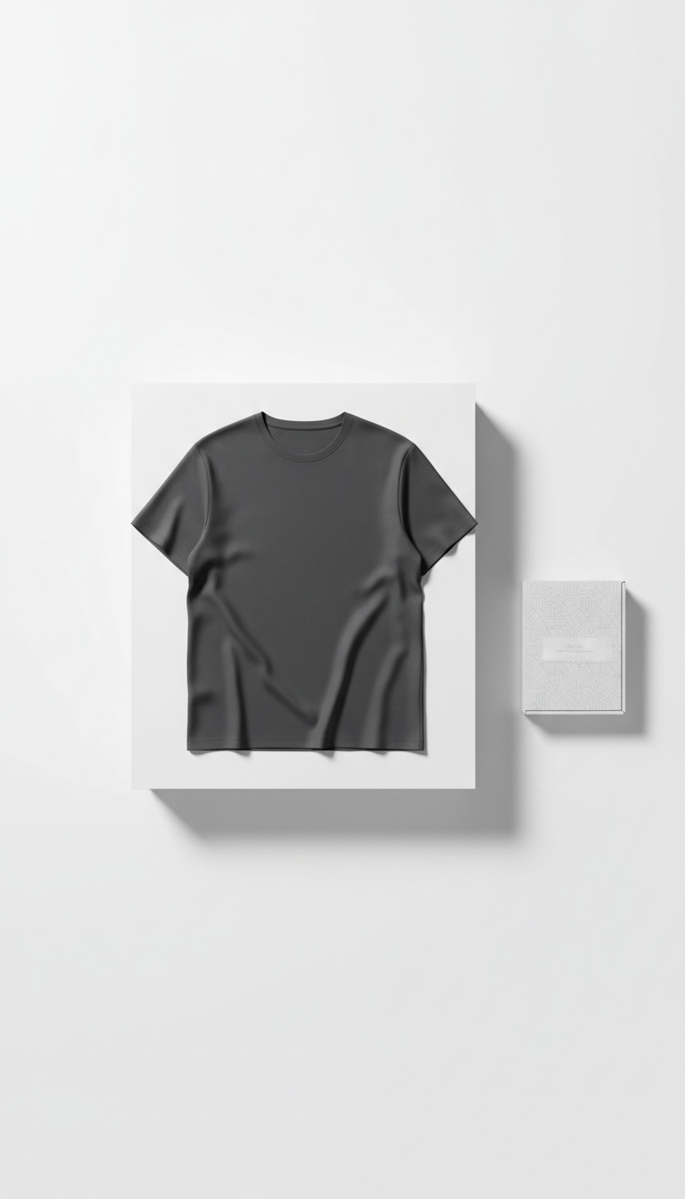 T-shirt noir graphite coton-soie