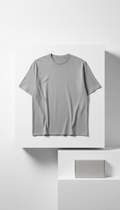 T-shirt coupe ample argent feutré